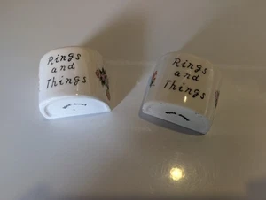 Rings And Things Holder Vintage Trinket Dish Wall Hanger 2.75" - Lot Of 2 - Picture 1 of 7