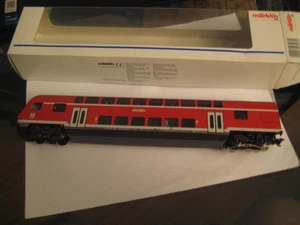 Marklin H0 43586 DB AG 2nd Cl Bi-Level Control Car w/manual in original box NIB - Picture 1 of 6