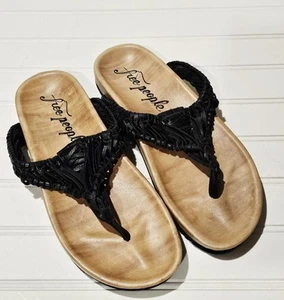 Neu mit Etikett Free People Ivy Leder-Flip-Flops Größe 8,5-9 US - Bild 1 von 6