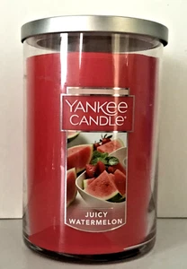 JUICY WATERMELON LARGE JAR CANDLE 22 oz 2 wick tumbler YANKEE CANDLE NEW - Picture 1 of 3
