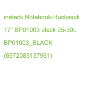 inateck Notebook-Rucksack 17" BP01003 black 25-30L BP01003_BLACK (6972085137961) - Bild 1 von 2
