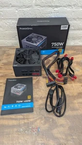 PowerSpec 750W 80+ Gold Fully Modular PC Power Supply Open Box - Afbeelding 1 van 8