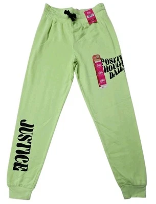 Pantalón Jogger Justice Girls Polar, Talla Mediana (10) Color Lima NUEVO Foto 1 de 4