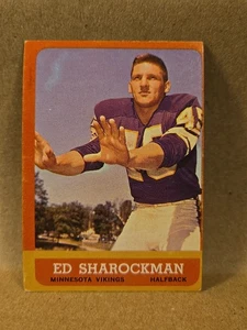 1963 Topps Football #105 Ed Sharockman Halfback Minnesota Vikings VG-EX  - Picture 1 of 4