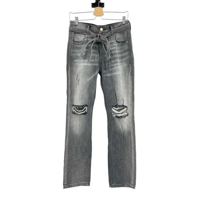 Pantalones de mezclilla Fear of God pierna recta ceñidos con cinturón ribete desgastado talla 30 Foto 1 de 4