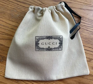 Gucci Beige Tweed 10.5" x 11.5" Purse or Shoes Dust Cover Logo Signed - Picture 1 of 5