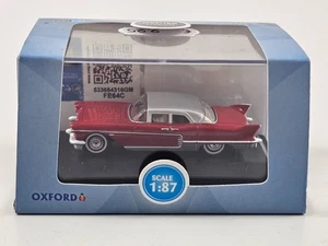 Maqueta coche Oxford 1:87 H0 Cadillac Eldorado Broughm 1957 Dakota Red n.º 133341 - Imagen 1 de 6