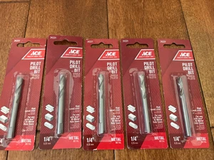 ACE 24331 Hole Saw HSS Pilot Drill Bit 1/4" ( 5 Pack ) - Picture 1 of 2