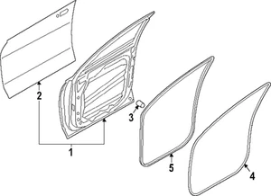 Puerta Weather-Strip genuina Hyundai 82130-R6000 - Imagen 1 de 1