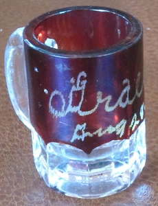 Ardelia ruby glass EAPG mug toothpick 1905 - Picture 1 of 2