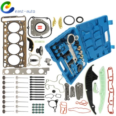 Head Gasket Set Timing Chain Tool Kit Valves For Audi A3 TT 2008-2015 2.0 TFSI - Image 1 of 4