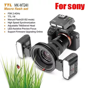 Kit de flash macro inalámbrico doble Meike MK-MT24II para Sony - Imagen 1 de 9