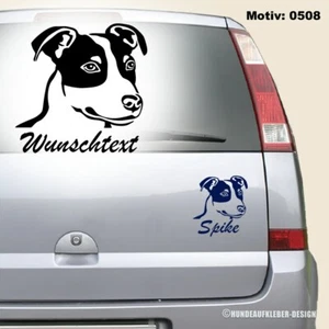 Jack Russell Terrier Autoaufkleber mit Wunschtext Hundename 15cm Hundeaufkleber - Bild 1 von 5