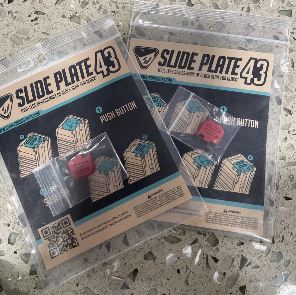 Strike Sigspg43v1re Glock 43 V1 Slide Cover Plate Aluminum Red