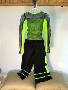 Lime & Black Adult Jazz/Hip Hop Dance Costume - Picture 1 of 5