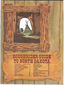 1970 North Dakota ROUGH RIDER Guide Cowboys Indians Maps Tours Calendar History - Picture 1 of 9