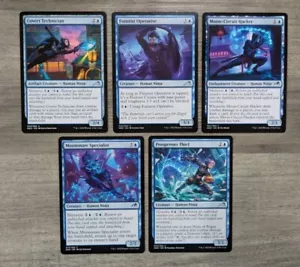MTG Magic Set di 5 Creature Ninja Blu Kamigawa: Neon Dynasty NEO - Foto 1 di 1