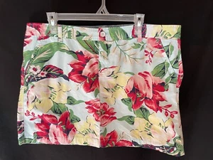 Women’s G H Bass Floral Skirt Size 14 Travel Beach Cruise Knee Length Cotton - Picture 1 of 5