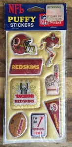 New Vintage 1985 Russ Brand NFL WASHINGTON REDSKINS Puffy Stickers (8 per pack) - Picture 1 of 2