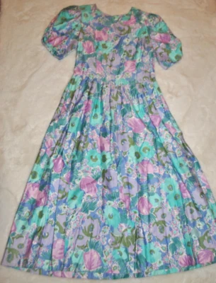 Vestido Vintage LANZ ORIGINALS Floral Cottage Core Jardín Fiesta 14 Para Mujer Foto 1 de 4