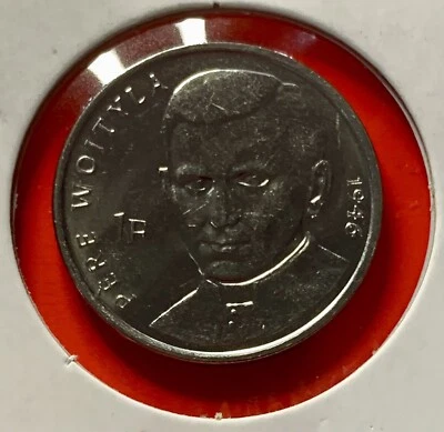 2004 Congo DR 1 Franc Pope John Paul II Lion Coin KM#156 🇨🇩 Bulk Savings! - Image 1 of 2