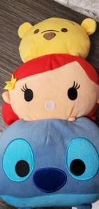 TSUM TSUM gestapeltes Plüschkissen Pooh Stitch kleine Meerjungfrau 12 Zoll Disney Figuren - Bild 1 von 7