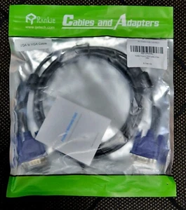 New Rankie VGA to VGA Monitor Cable 6 Feet R-1340-CB New VGA to VGA Cable - Picture 1 of 5