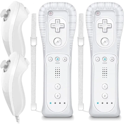 Nintendo Wii / U 2 in 1 Remote Motion Plus Inside Controller / Nunchuk - Bild 1 von 4