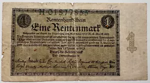 26-03 DEU-199a, 1 Rentenmark, 01.11.1923, Ro.154a, P161a, Erh.: F / IV - Bild 1 von 2