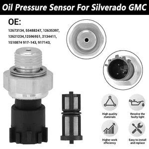 Oil Pressure Sensor W/Filter For 09-17 Chevy Silverado 917-143 12673134/926-041 - Bild 1 von 12