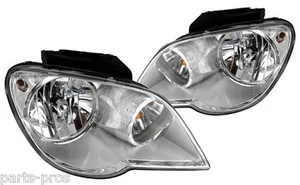 New Replacement Halogen Headlight Assembly PAIR / FOR 2007-08 CHRYSLER PACIFICA - Picture 1 of 1