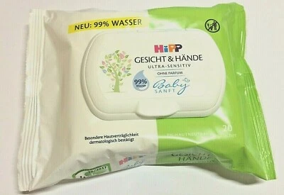 3 x 20'er HIPP Babysanft Gesicht & Hände Tuch ultra sensitiv Feuchttücher Baby