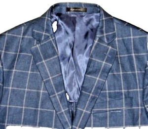 RALPH LAUREN BLAZER BLAU FENSTERSCHEIBE KARIERT LEINEN KERBE REVERS CH 40" NEU - Bild 1 von 7