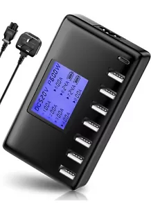 Multi USB 8-Port Fast Desktop Hub Wand Ladegerät Ladestation Quick Charge 3.0 - Bild 1 von 7