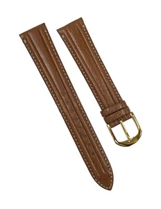 Original Seiko 18mm X 15mm Brown Band ZPJ49G for 8M62-6009, 7F38-6140, 5Y32-5B00 - Picture 1 of 4