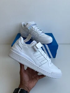 Adidas Forum Low Herren Sneaker Triple Weiß Leder Turnschuhe Schuhe Alle Größen - Bild 1 von 9