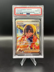 2024 POKEMON TWM EN-TWILIGHT MASCHERADE ILLUSTRAZIONE SPECIALE RARA CARMINE PSA 10 - Foto 1 di 4