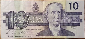 BILLET CANADA 10 TEN DOLLARS DIX 1989 BONIN/THIESSEN - MACDONALD. - Imagen 1 de 2