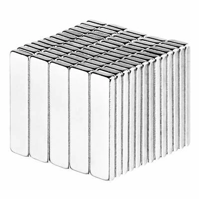 TOTALELEMENT 1 x 3/16 x 1/16 Inch Neodymium Rare Earth Block Magnets N52 (50 Pack)