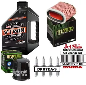 Honda Shadow VT1100 Complete Oil Change Tune Up Kit 1 Gallon 20W50 - Picture 1 of 2
