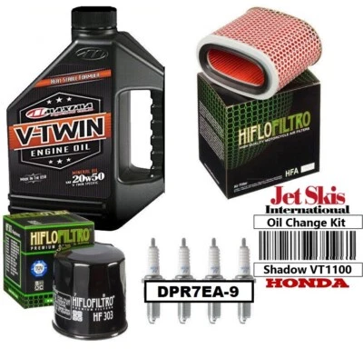 Honda Shadow VT1100 Complete Oil Change Tune Up Kit 1 Gallon 20W50 - Image 1 of 2