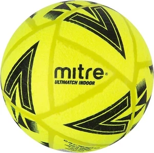 Mitre Ultimatch Indoor Football Recreation Training Cyclone Soccer Ball Yellow - Picture 1 of 4