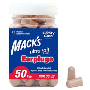 New ListingMack's Ultra Soft Foam Earplugs 50 Pair - 33dB Highest Nrr Comfortable Ear Pl.