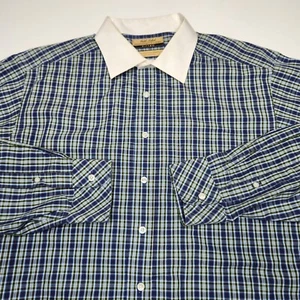 Gold Label Roundtree Yorke 80's Non-Iron Poplin Plaid Button Up Shirt 16.5/35 - Picture 1 of 7