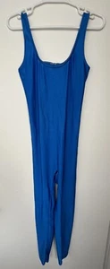 Vintage Gilda Marx Flexatard blau LARGE Spandex Unitard Jumpsuit Catsuit 80er - Bild 1 von 5