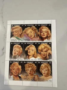 St. Vincent 1994 - Marilyn Monroe - Sheet of 9 Stamps - Scott #2055 - MNH - Picture 1 of 5
