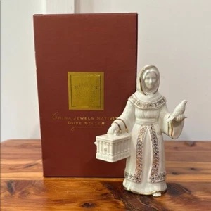 Vintage Lenox China Jewels Nativity Dove Seller Figurine w/ Box MINT - Picture 1 of 9