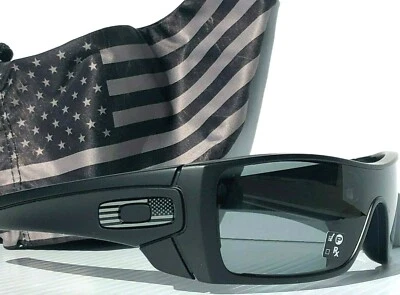 NEW Oakley BATWOLF Black Matte USA Flag Tonal BW POLARIZED Gray Sunglass 9101 - Image 1 of 4
