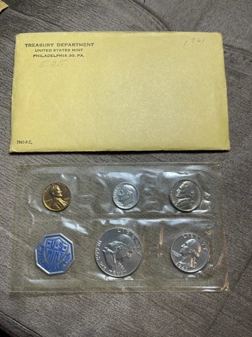 1961 Proof Set Original Envelope and COA US Mint Cover