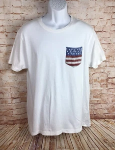 Boys U.S Polo Assn. Patriotic Shirt Sz L White Sleepwear T-Shirt USA Flag Cotton - Picture 1 of 5